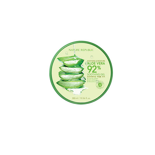 Gel calmant și hidratant Soothing & Moisture Aloe Vera 92%, NATURE REPUBLIC, 300 ml