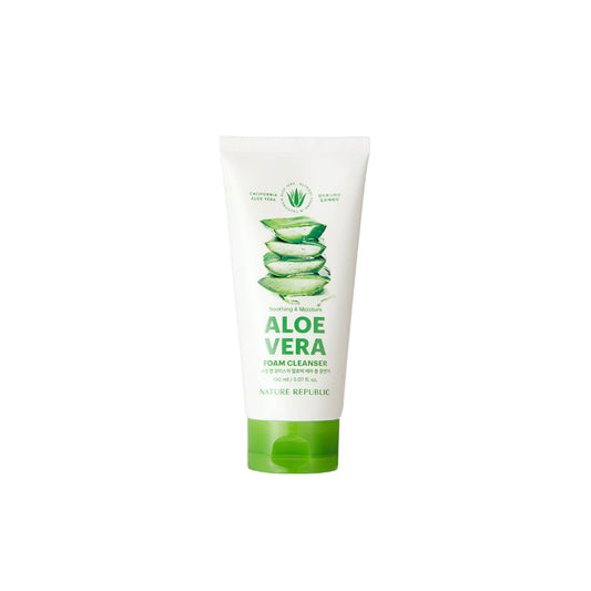 Spumă de curățare față Soothing & Moisture Aloe Vera Foam Cleanser, NATURE REPUBLIC,150 ml