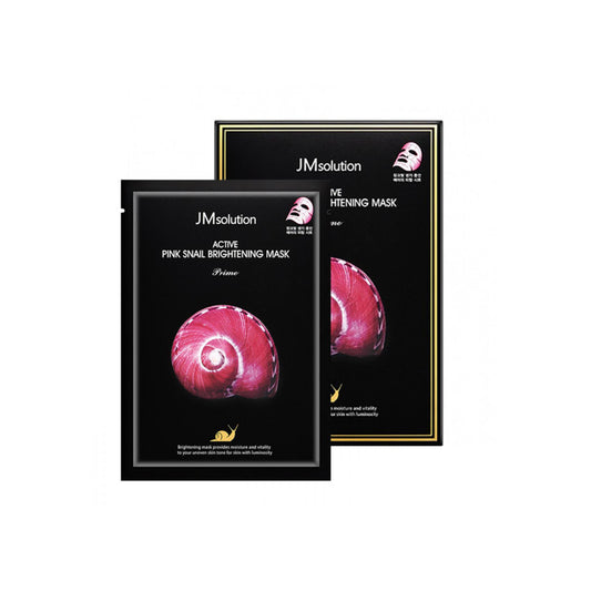 Set 10 Masti de față Active Pink Snail Brightening Prime, JM SOLUTION