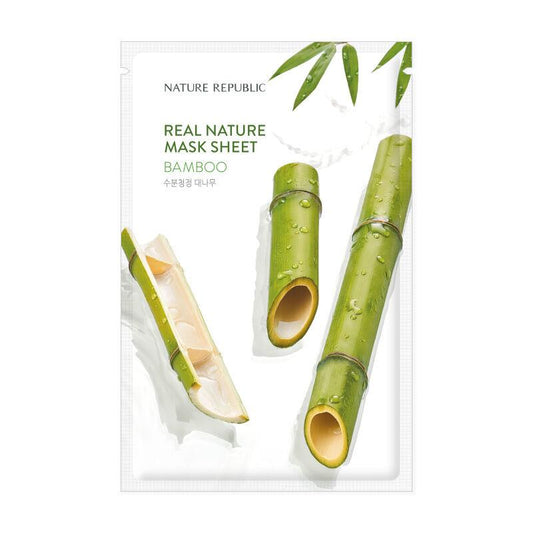 Mască de față Real Nature Mask Sheet Bamboo, NATURE REPUBLIC
