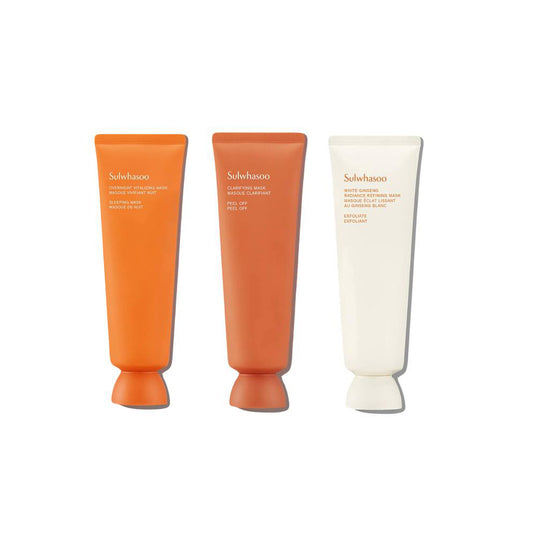 Set Mini Mask Kit: White Ginseng Mask, Clarifying Mask, Overnight Mask, SULWHASOO, 35 ml